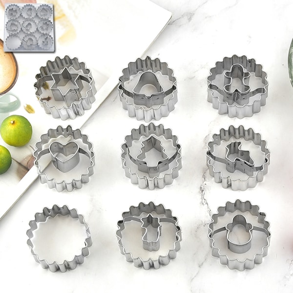 Jul Cookie Cutters 9 st, Mini Jul Cookie Cutters, S