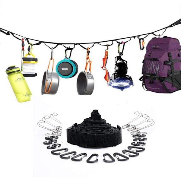 Utomhus camping hängande repset, utomhus tält förvaring hängande rep