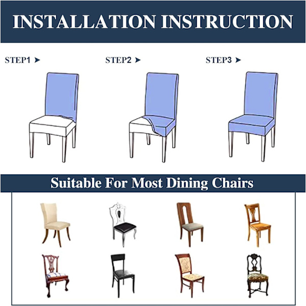 Stretch Chair Slipcover，(Svartvitt geometriskt mönster)，2 Pie