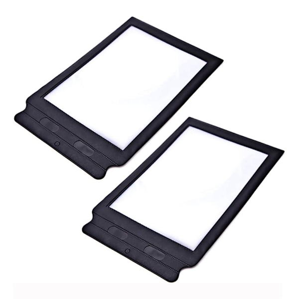 A4 Full Page Läsförstorare, 2 Pack Stora Läsförstorare 3 X