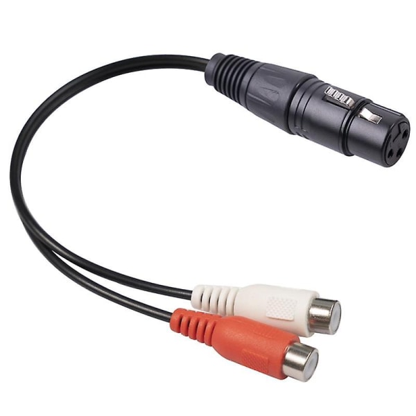 XLR til dobbelt RCA-kabel XLR til RCA Y-splitterkabel 3-polet XLR-hun