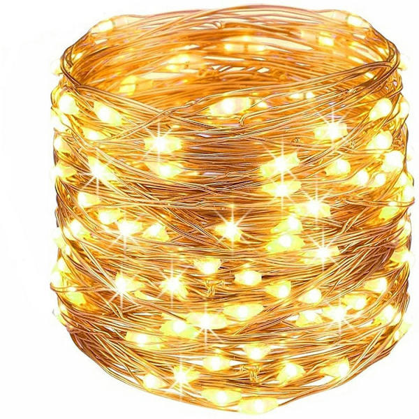 Varmvit batteridriven LED-ljusslinga 2M 20 LED Mini LED