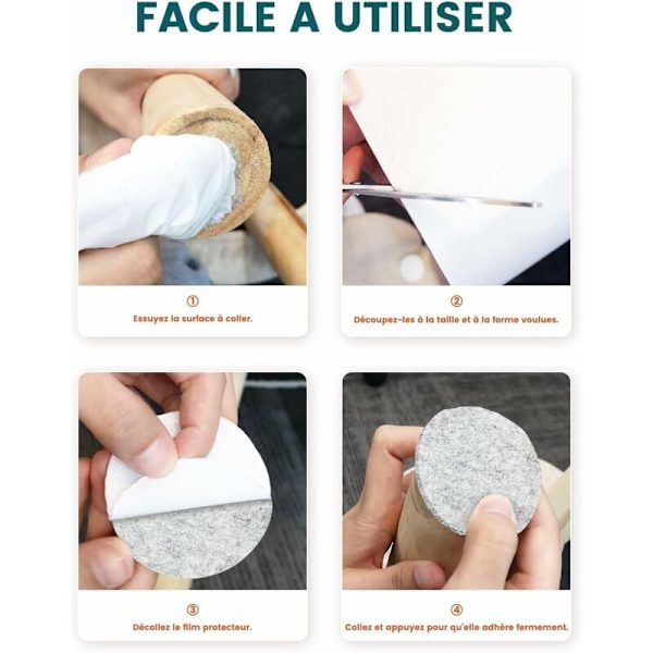 Selvklebende møbelputer, møbelstolputer 3 ruller (100x1