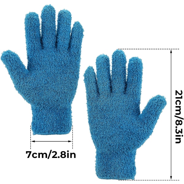 2 par mikrofiber støvhandsker, fleksible og praktiske, ingen fældelse