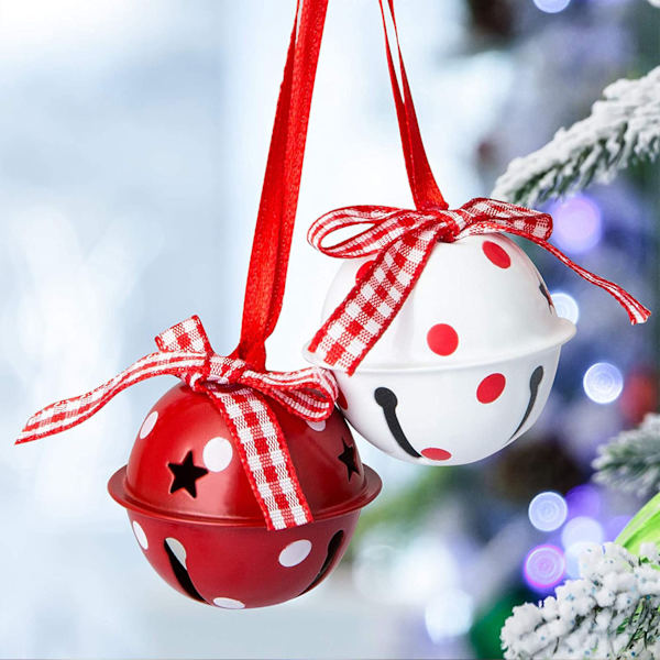 Juleklokker, 24 stk. Metal Klokker, Jingle Bells Charm, Jul