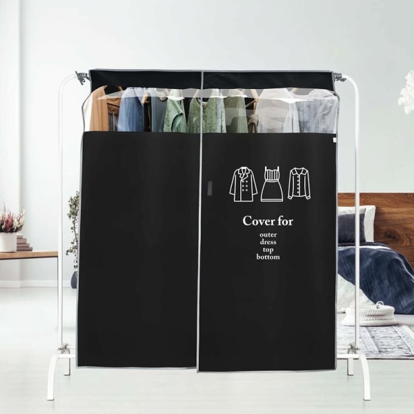 Beige klesskap klesdeksel lang 91X111Cm støvtett pustende C