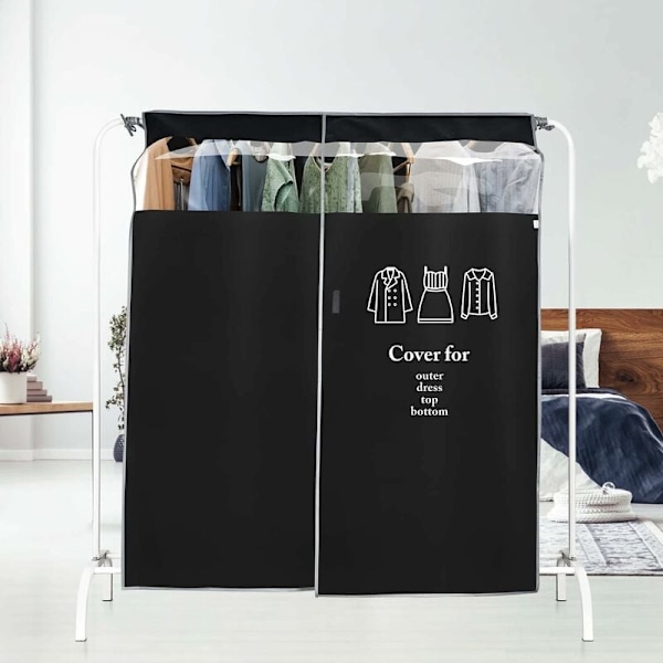 Grå Garderobe Tøjbetræk Lang 91X111Cm Støvfri Åndbar Cl