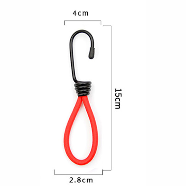 12 st röda bungee-krokar, bungee-krokar bungee-snören camping med krok