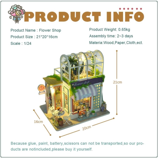 Miniature dukkehus møbler, træ dukkehus DIY kit Plus og