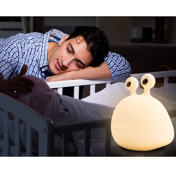 Natlamper til børn USB genopladelige lamper, ABS+PC sengelampe