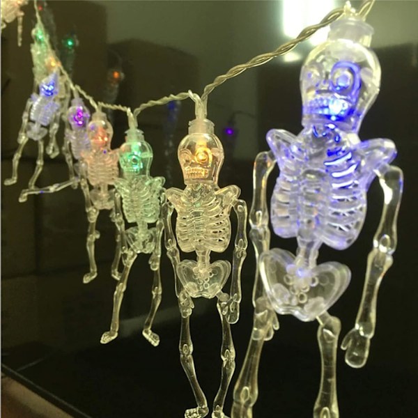 Halloween String Lights Halloween Transparent Skull LED String Li