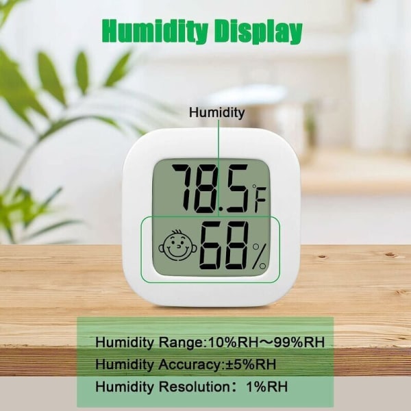 5 st Mini Portabel LCD Termometer Hygrometer Inomhustemperatur