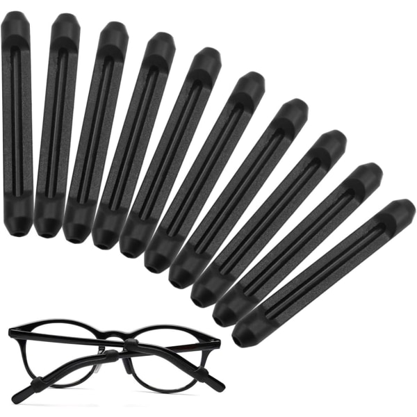 5 par svarta glasögon öronkrokar, halkskydd, glasögonhållare