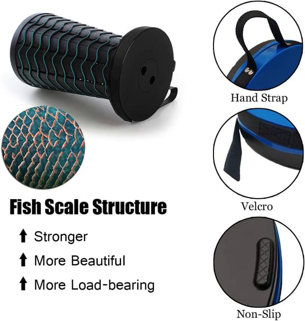 1pc Röd Bärbar Fällbar Pall, Retraherbar Pall, Camping Pall