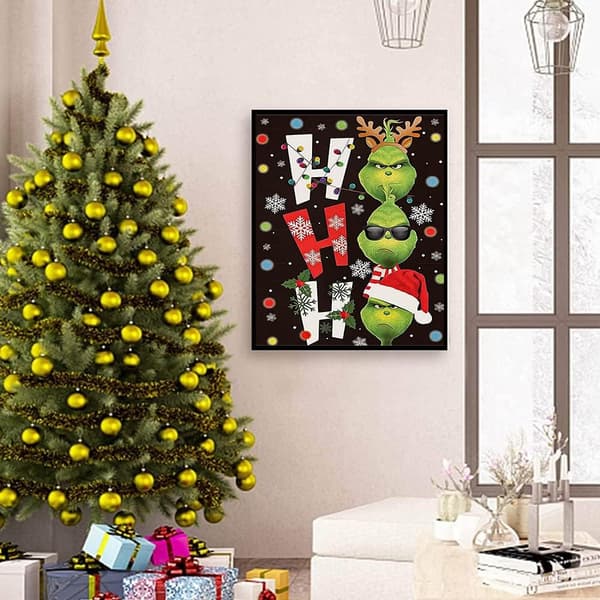 5D Julgrinch Diamantmålning Kits DIY Diamantkonst Målning