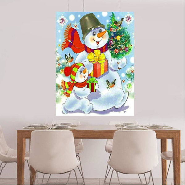 （4）2 st DIY Diamantmålning Julset, 5D Jul Embr