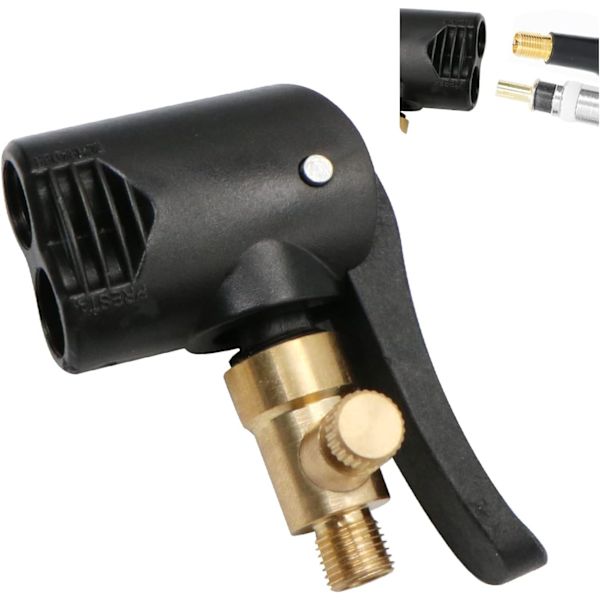 Bildäcksventiladapter, uppblåsningsmunstycke, gängad ersättningspump