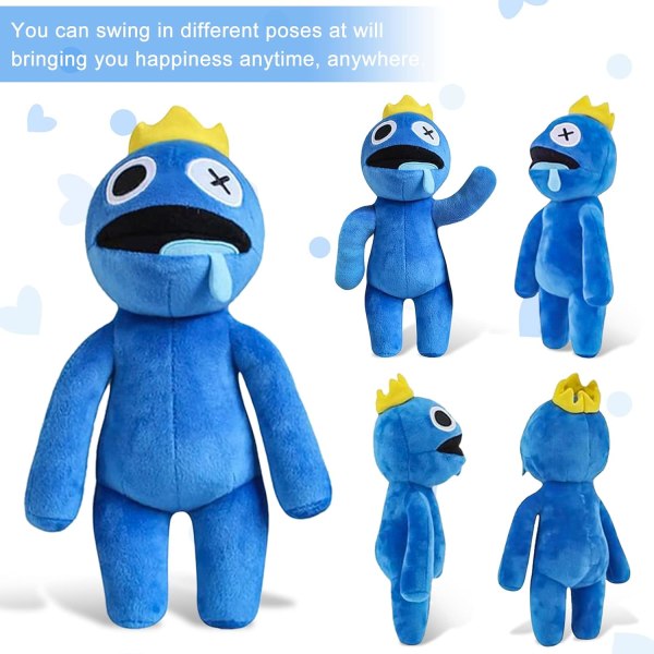 Sininen Rainbow Friend -pehmolelu, 25 cm:n pehmonukke, Rainbow Friend -pehmolelu