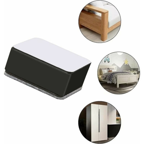 4 stk. møbelrisere til seng, møbelben, løft bord, sofa, seng