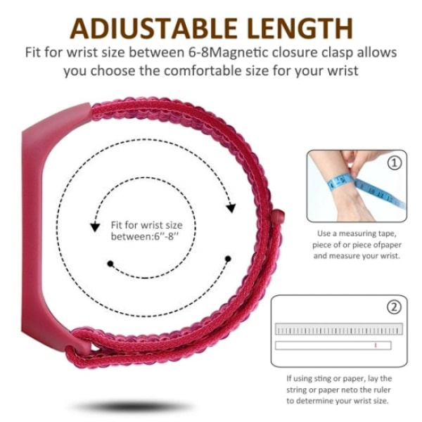 Armbånd Sort til Xiaomi Mi Band 3/ 4 med Velcro Sort