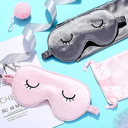 2 søte sovemasker for barn i silke