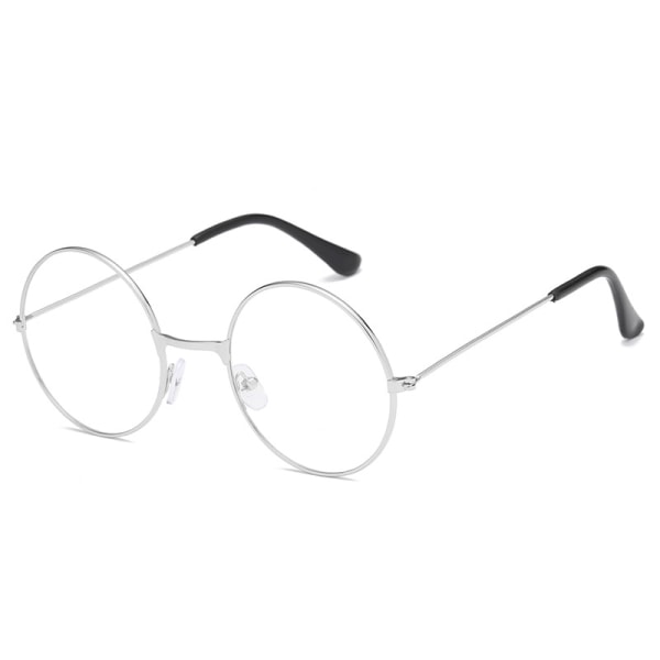 Silverask - Unisex glasögon i rund form - retrostil - med utv