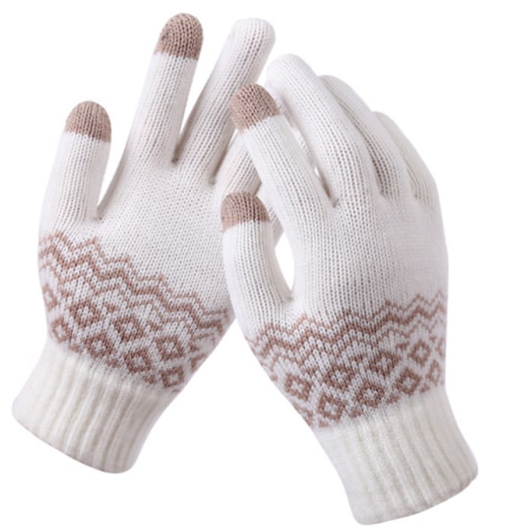 2 par kvinders handsker vinter varme touch screen handsker strikkede så