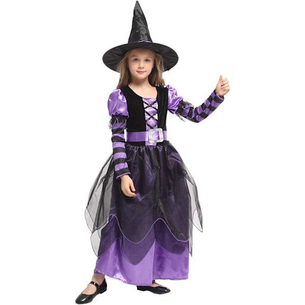 Noitapuku tytöille - Halloween-asu hatulla ja vyöllä