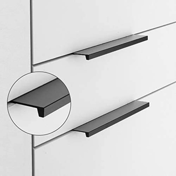 10 kpl musta keittiön kaapin laatikon kaapin kahva (160 mm, musta)
