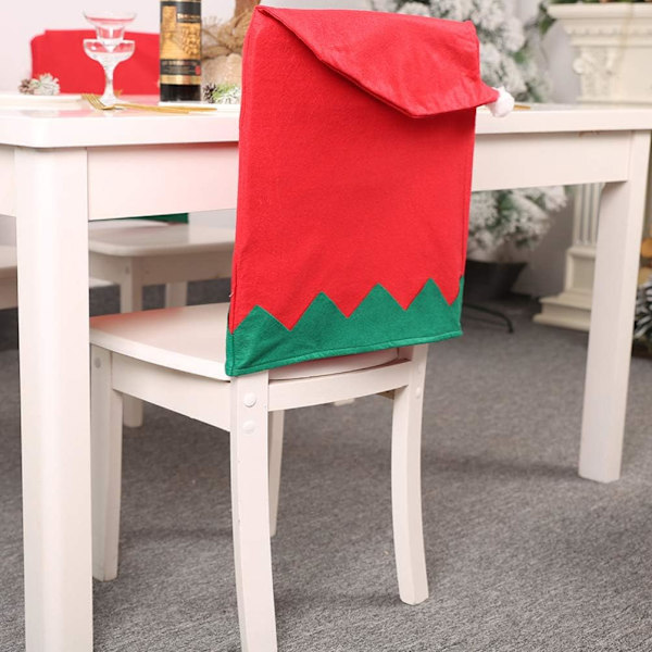 4 st jultomte matstolsöverdrag tomteluva juldekoration