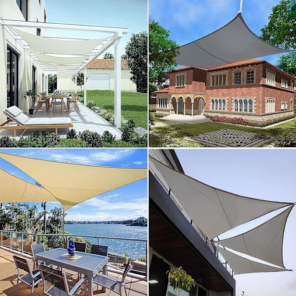 Sun Sail, Waterproof Shade Sail, Triangular Shade Sail Rectangula