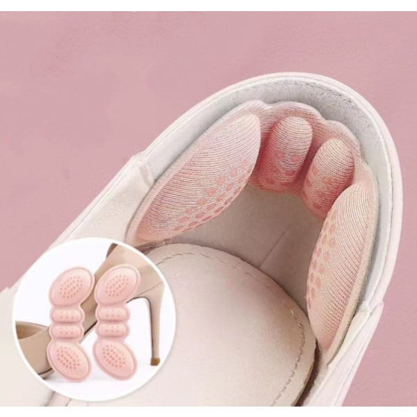 1 par 2 sorte, bløde svamp 4D vingehælplaster med anti-slip,