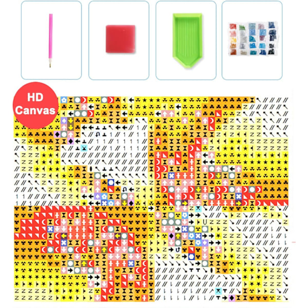 5D Diamantmaleri Komplett Jul Søt Hund, DIY Brodert
