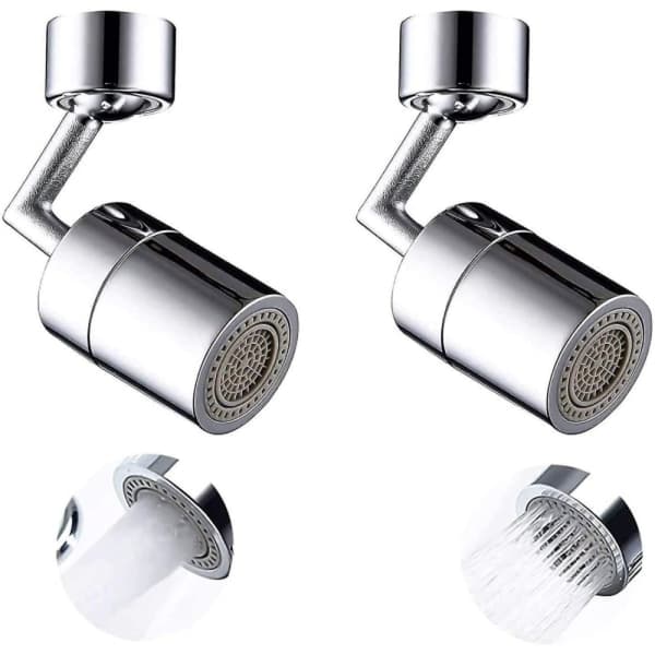 2 hane-beluftere, justerbar spin-filter, vandbesparende, vaskeshow