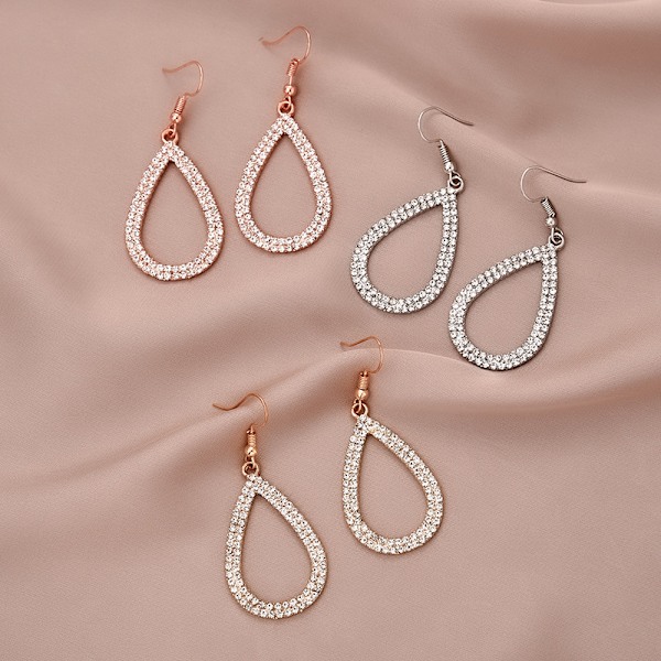 Kvinners Pierced Ørepynt Pave Tubular Hoop