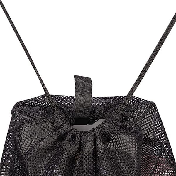 (45×40) Mesh Ryggsekk, Mesh Strandveske, Nylon Mesh Bag, Trekkstreng