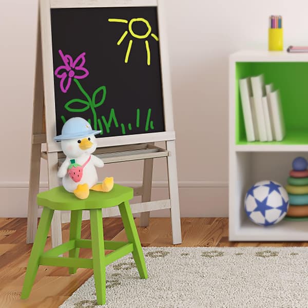 Andepude, plysdyr 45cm kastebamse, blød fluff