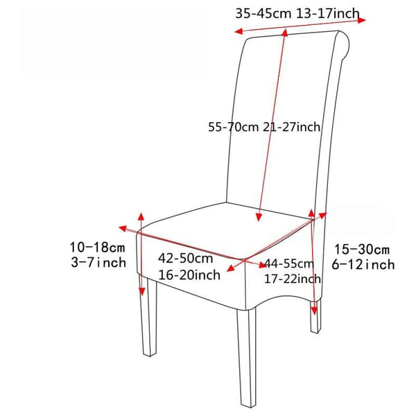 6 Pakk Grå Stretch Stolstoltrekk for Spisestue, Elastisk Slipcov