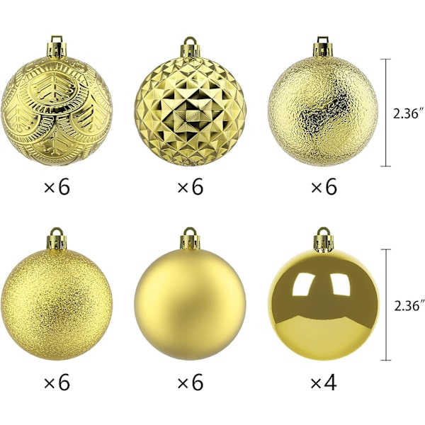 1 st julgranskulor krossäkra juldekorationer för Chri
