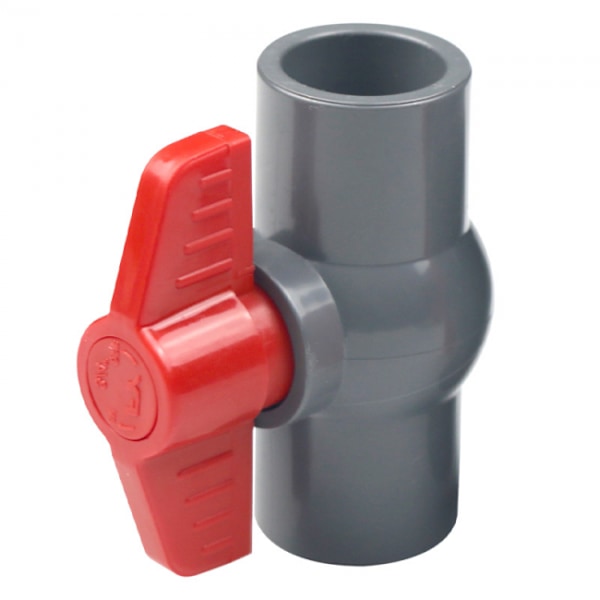 1 stk PVC kuleventil, U-PVC plastrørventil,