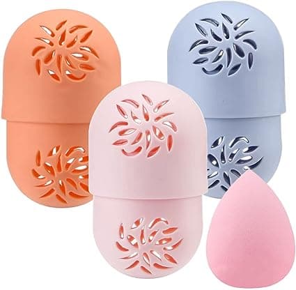 3 stk. Silikone Makeup Svamp Holder 3 Stykker Makeup Svamp Bære