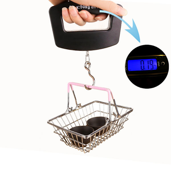 Bærbar digital kranvekt - 50 kg svart
