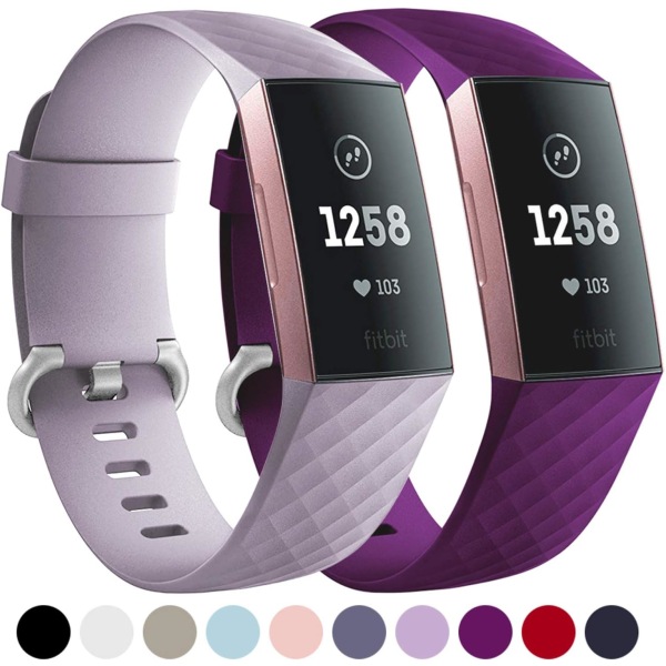 2-pack ersättningsband kompatibla med Fitbit Charge 3/Fitbit C