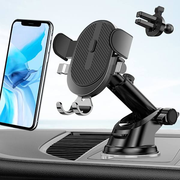 3 i 1 Biltelefonholder Universal Justerbar Sugeskop Smartpho
