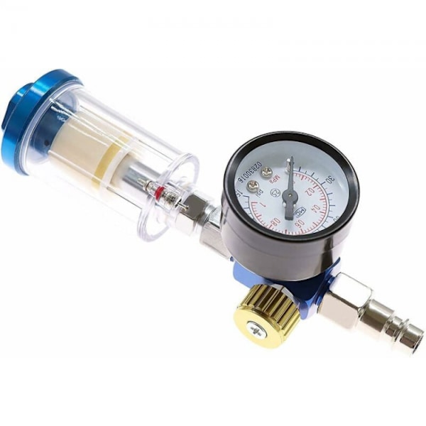1 stk pneumatisk sprøytepistolregulator trykkmåler med luftfilter
