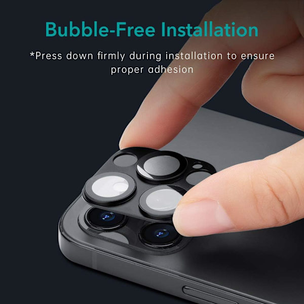 Musta takakameran suojus iPhone 14 Prolle/iPhone 14 Pro Maxille,