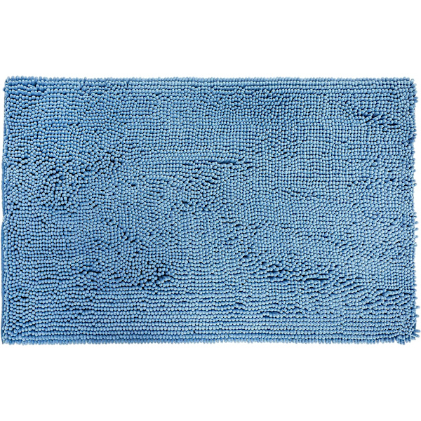 40 x 60m Mikrofiber Shag Halkskyddad Badmatta Blå