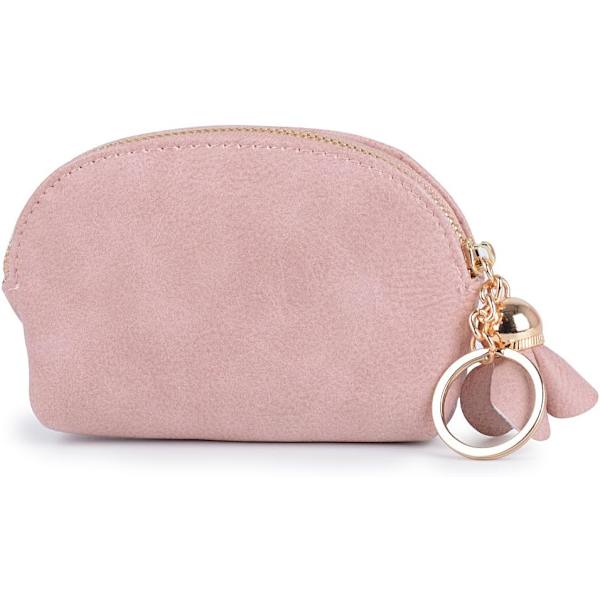 1 stk. Dame Pink Coin Purse med Vedhæng Tegnebog Pung Lille Pung