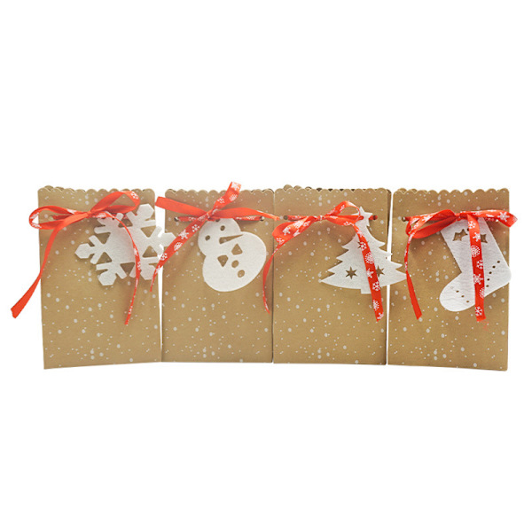 12-pack julpapperspåsar i kraftpapper, julklappspåsar för presenter