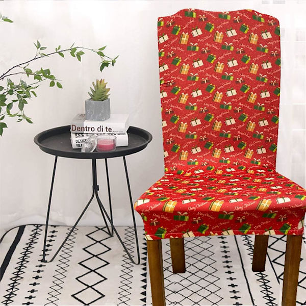 2 st julmatstolsöverdrag - Set med 2 stretchstolar S